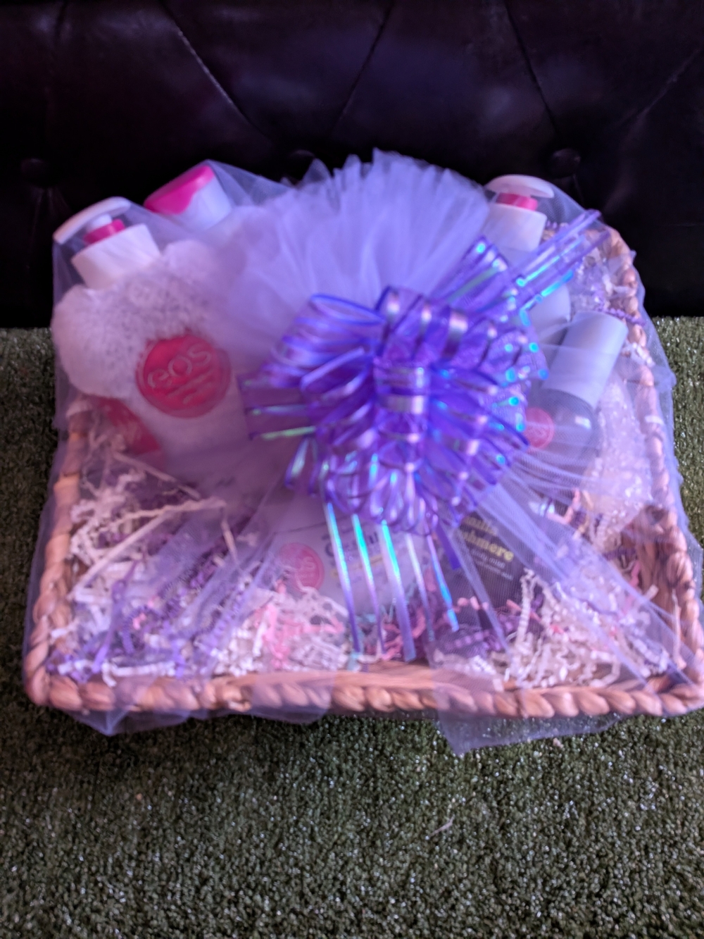 eos Bath & Body Gift Basket with Purple Packaging
